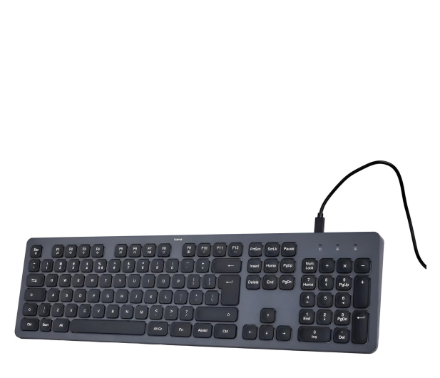 HAMA Klawiatura przewodowa CK-400 czarno-szara - 1331335 - zdjęcie